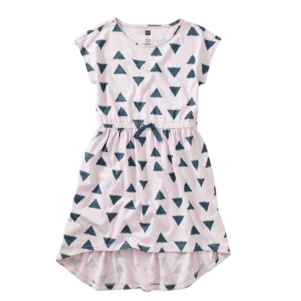 Tea Collection Girls Pink & Blue Triangle Knit Dress Size 7